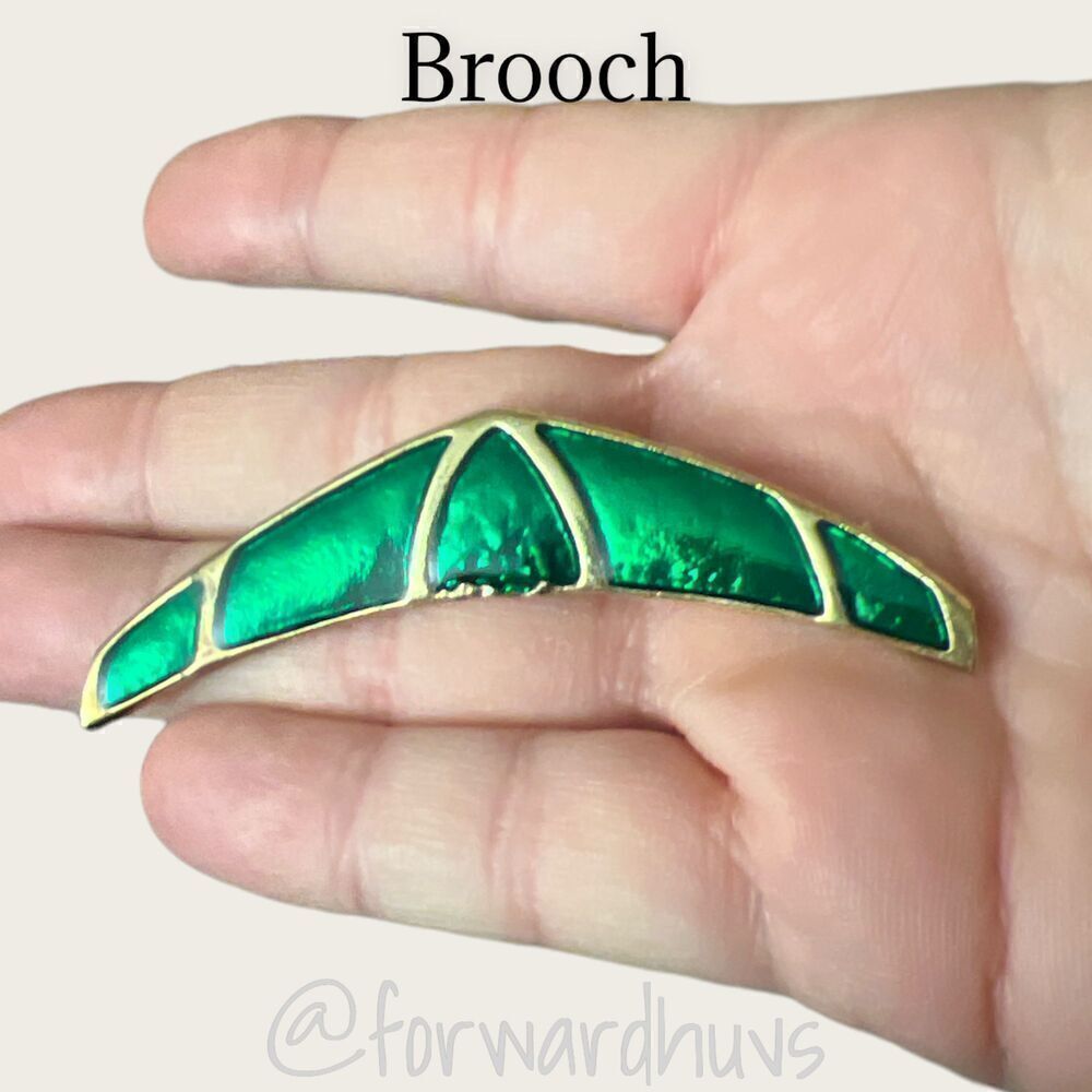 3” Enamel and Gold Tone Brooch